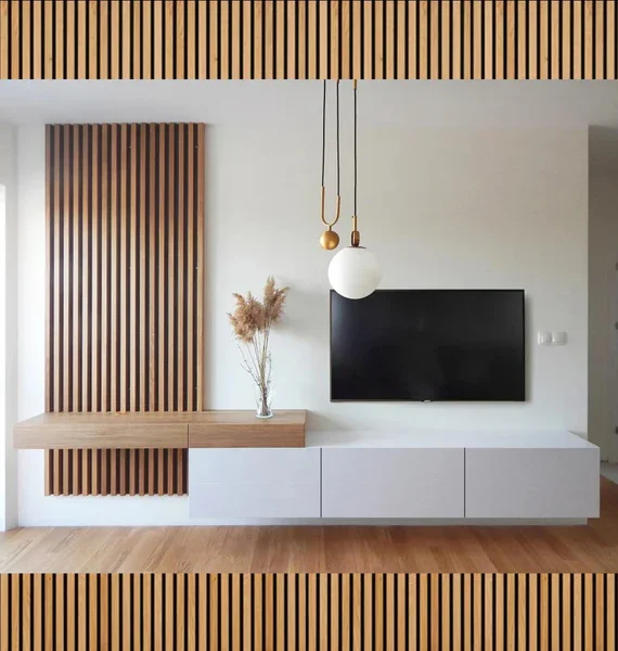 Meuble TV avec bardage YOPISSO- Salon et séjour