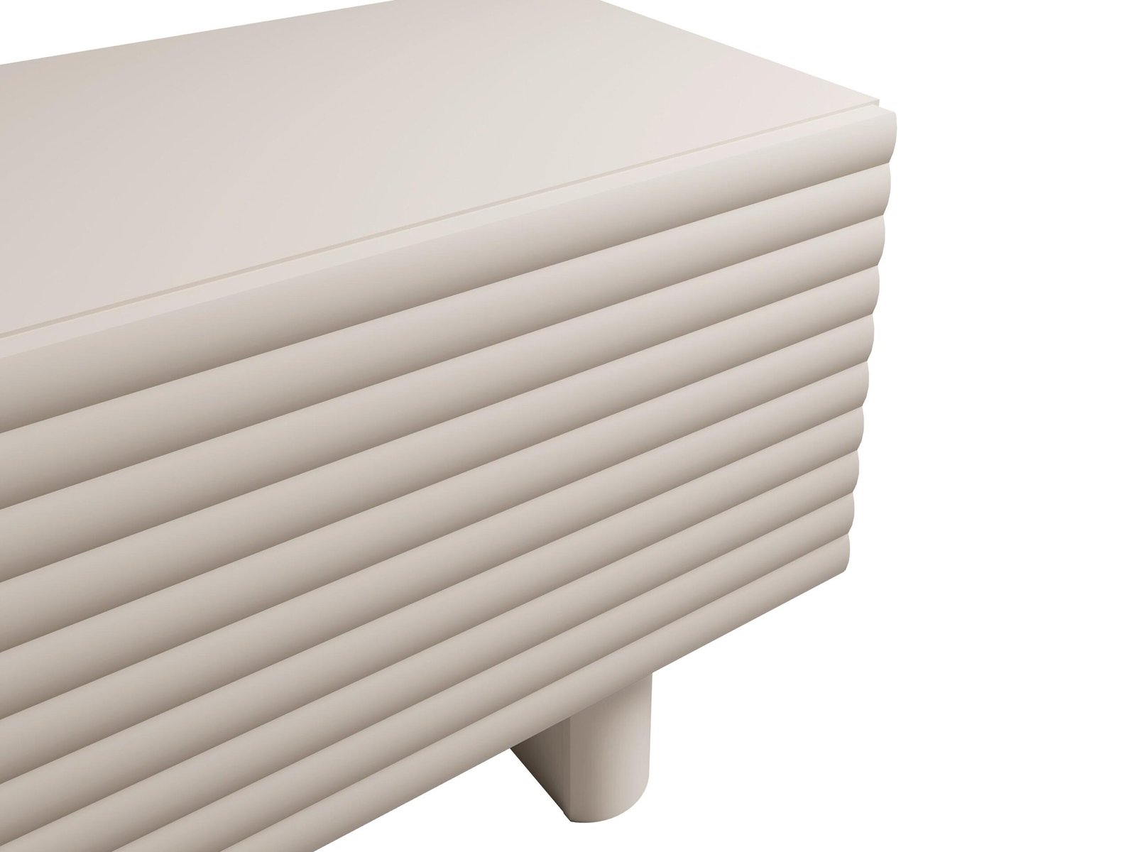 Meuble TV avec 2 portes en MDF - 150 cm - Beige - LUDIMA – Image 4