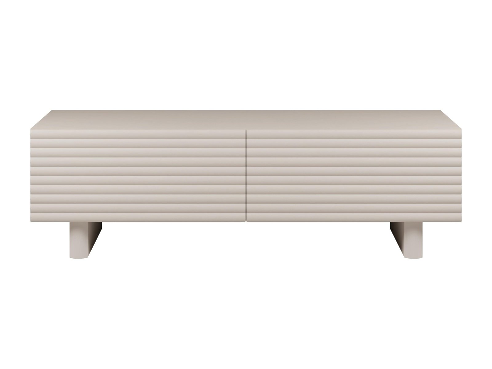 Meuble TV avec 2 portes en MDF - 150 cm - Beige - LUDIMA – Image 2