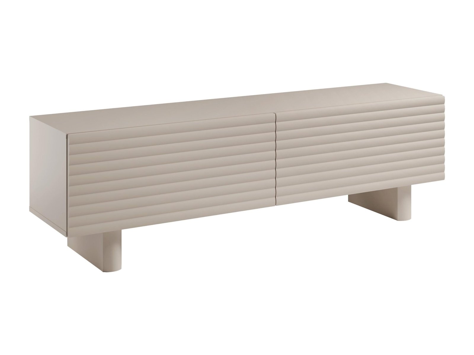 Meuble TV avec 2 portes en MDF - 150 cm - Beige - LUDIMA – Image 3