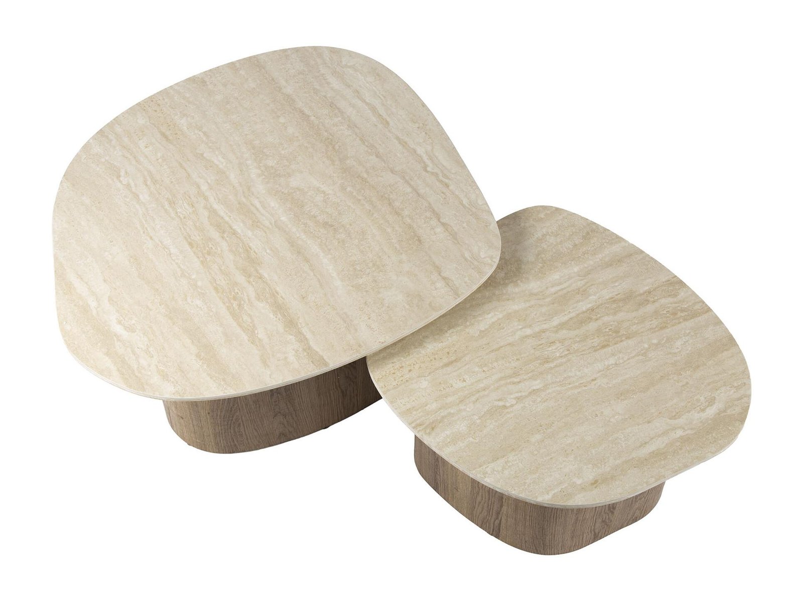 Table basse Romano Kiezel - Céramique Travertin - Lot de 2 – Image 5