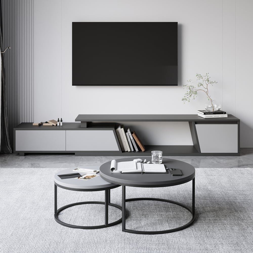 PACK DUBLIN GRIS - Meuble TV & Table Basse – Image 2
