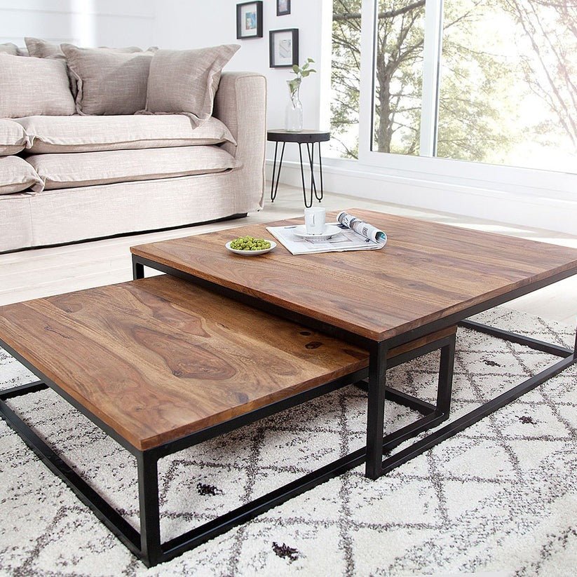 Tables gigognes - AMERICA CARRE - effet marbre 70 / 50 – Image 6