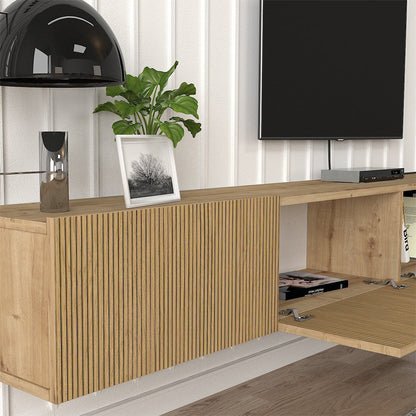 Meuble TV design suspendu TOKYO 180 cm - Chêne YUNUS – Image 4