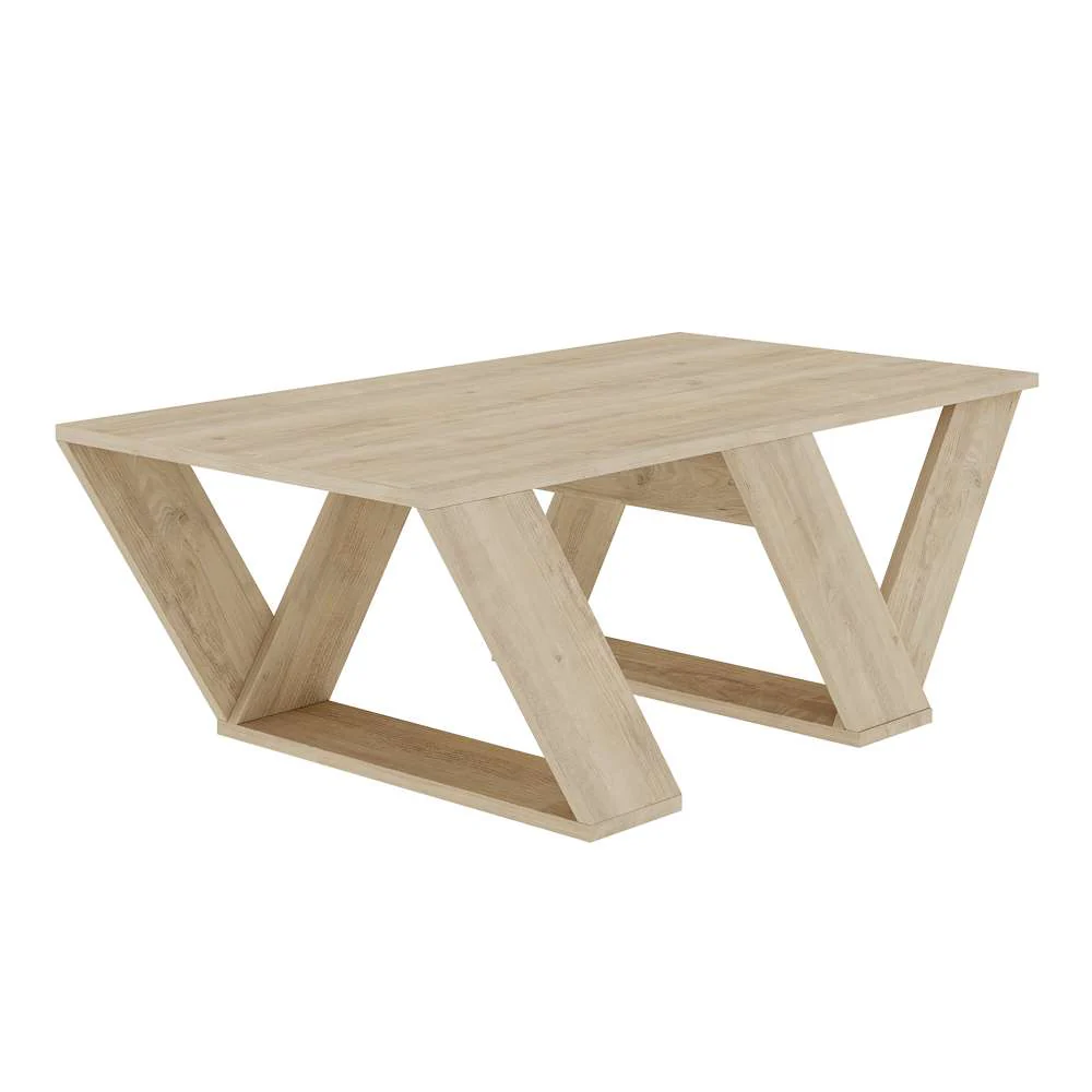 Table basse moderne pour séjour EGYPT 110 cm - Bois effet Chêne – Image 5
