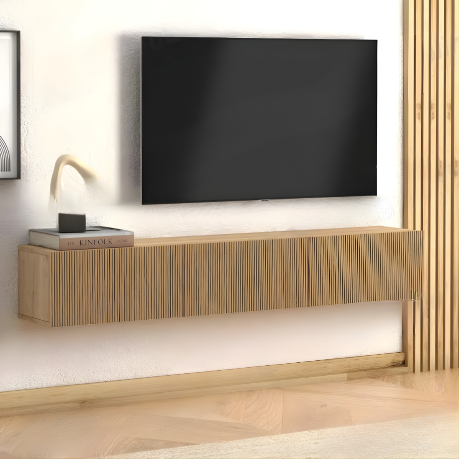 Meuble TV design suspendu TOKYO 180 cm - Chêne YUNUS – Image 2
