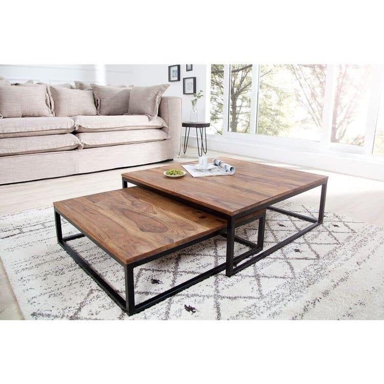 Tables gigognes - AMERICA CARRE - effet marbre 70 / 50 – Image 7