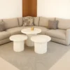 Tables HATRIK -effet marbre - BLANC BLANC