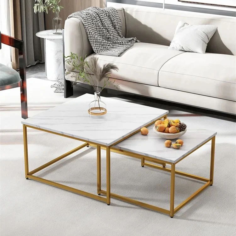 Tables gigognes - AMERICA CARRE - effet marbre 70 / 50