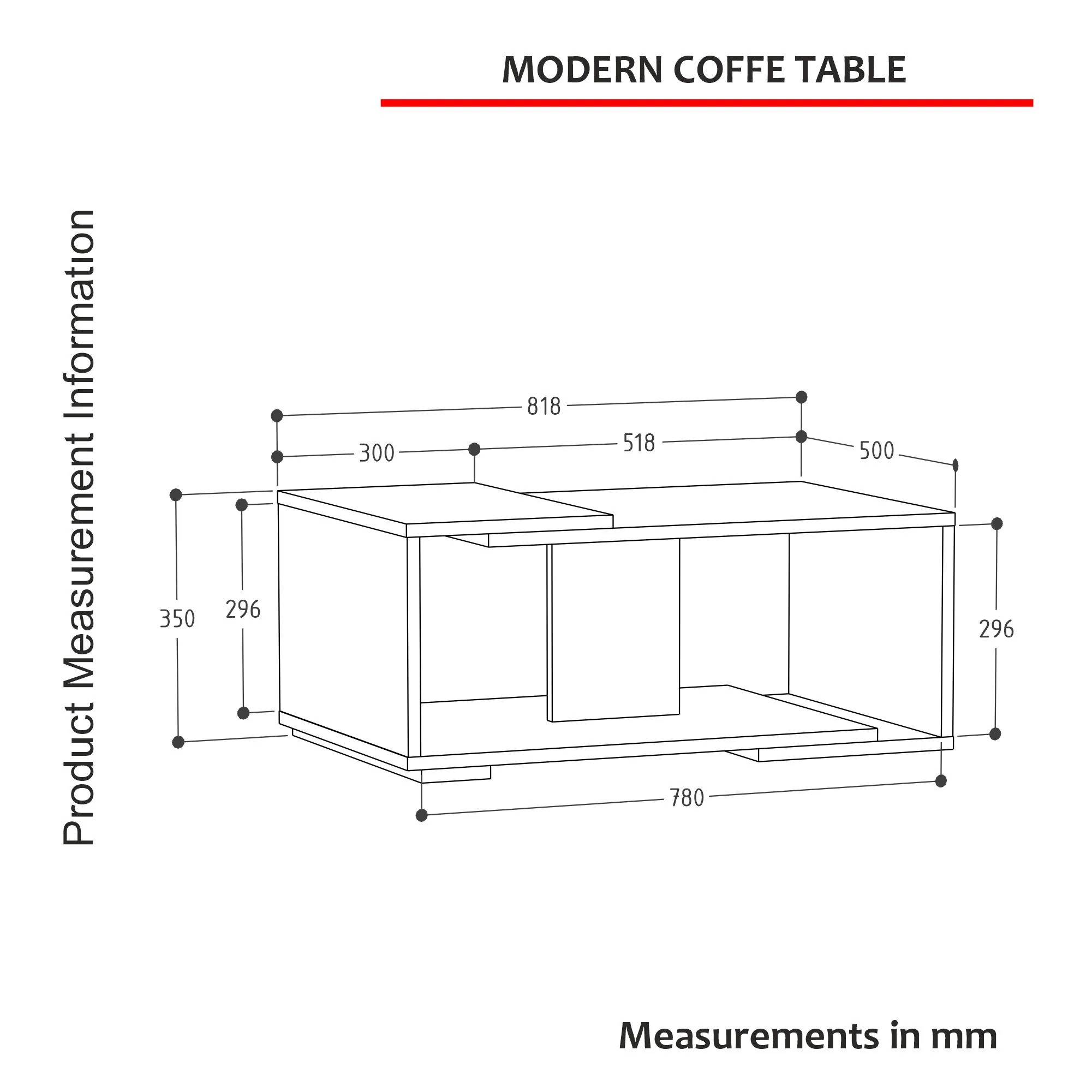 Table basse ANTIGONE - Gris et Noir – Image 5