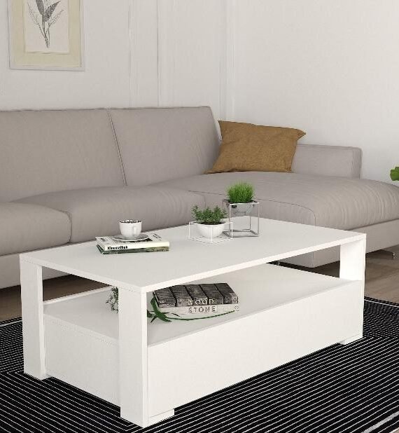 Table basse SALENA -blanc- 90cm