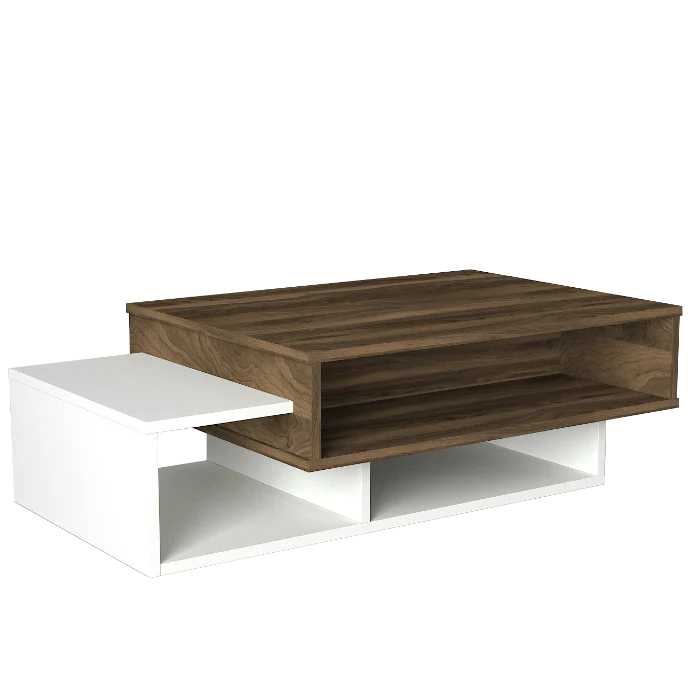PACK MOVITA - Meuble TV avec Table basse-noyer et blanc – Image 4