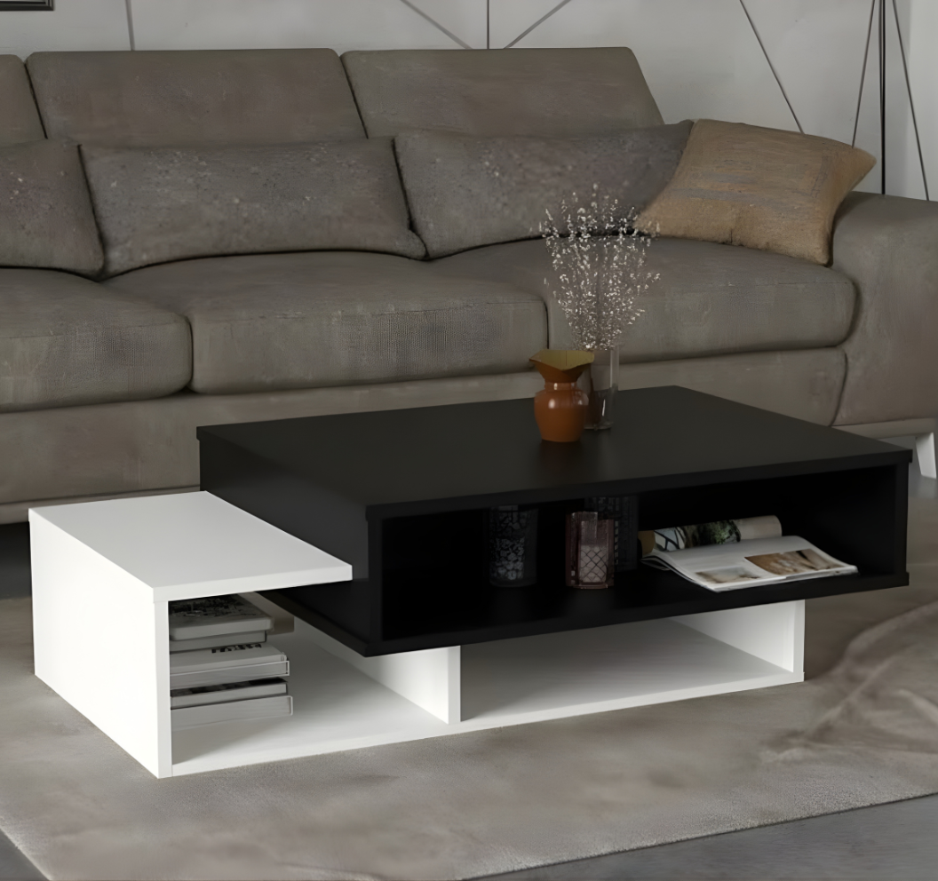 PACK MOVITA NOIR - Meuble TV avec Table basse-noir et blanc – Image 3