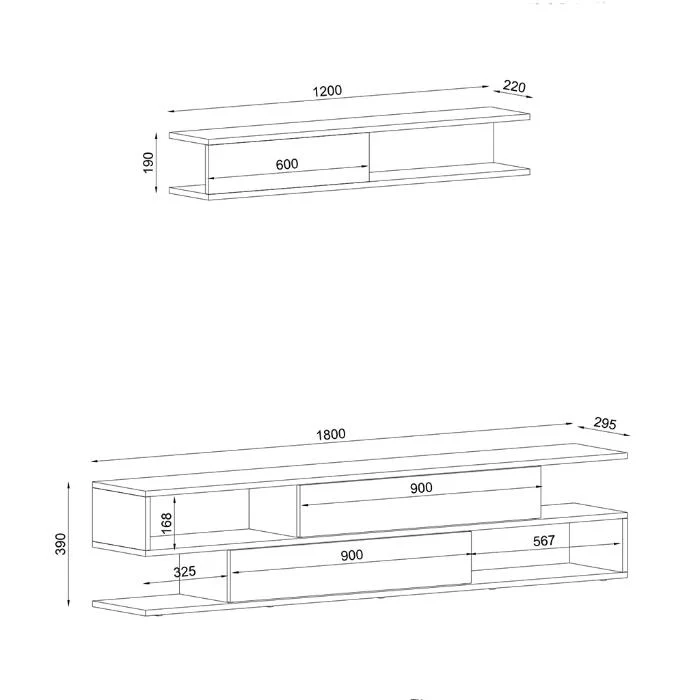 Pack ANTALYA meuble TV & TABLE BASSE – Image 5