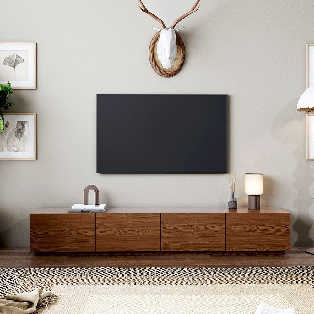 Meuble TV ANGELOS 160cm 4 portes – Marron – – Image 9