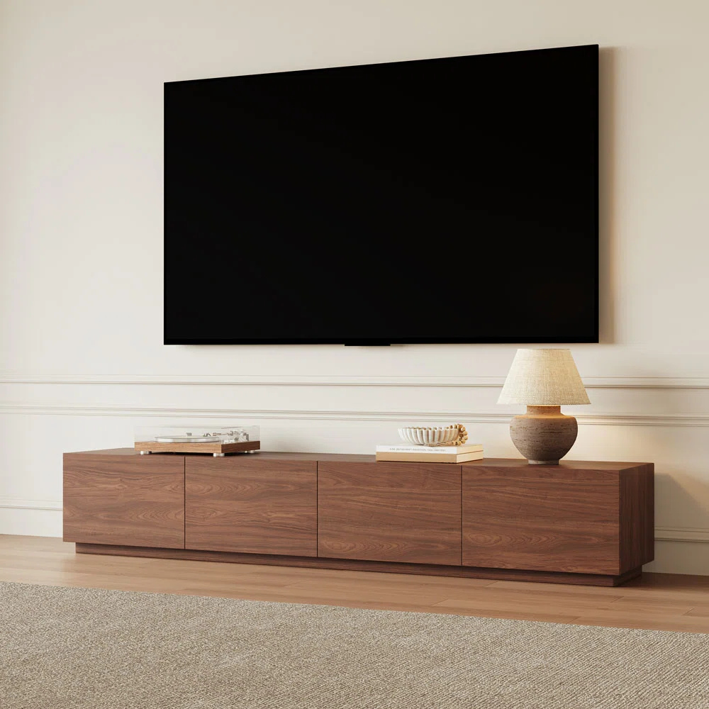 Meuble TV ANGELOS 160cm 4 portes – Marron – – Image 5