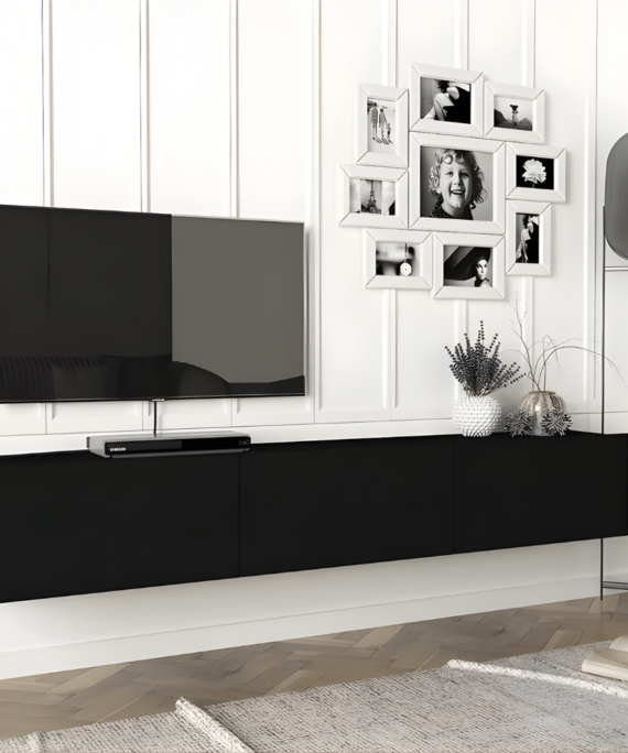 Meuble TV NUBESTA 180 cm –Noire–