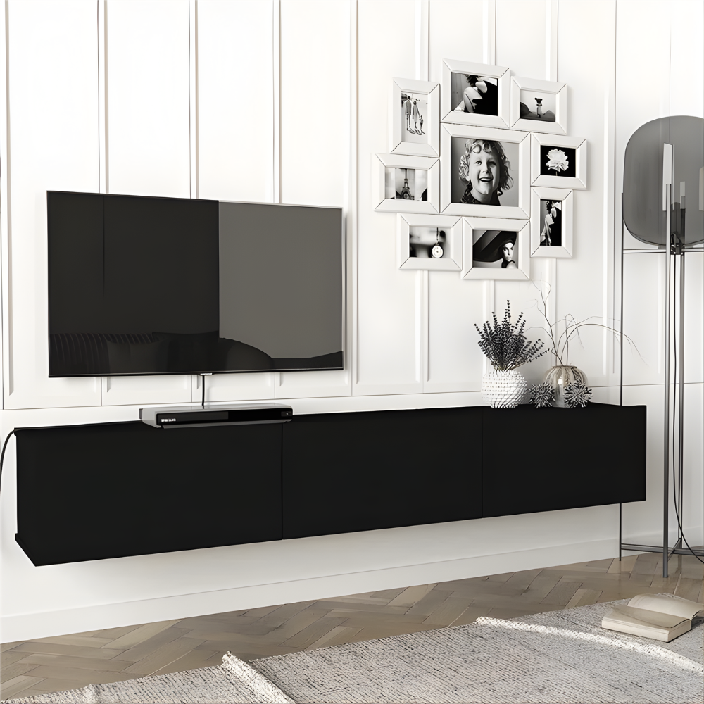 Meuble TV NUBESTA 180 cm –Noire–