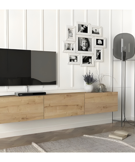 Meuble TV NUBESTA 180 cm –Chêne –