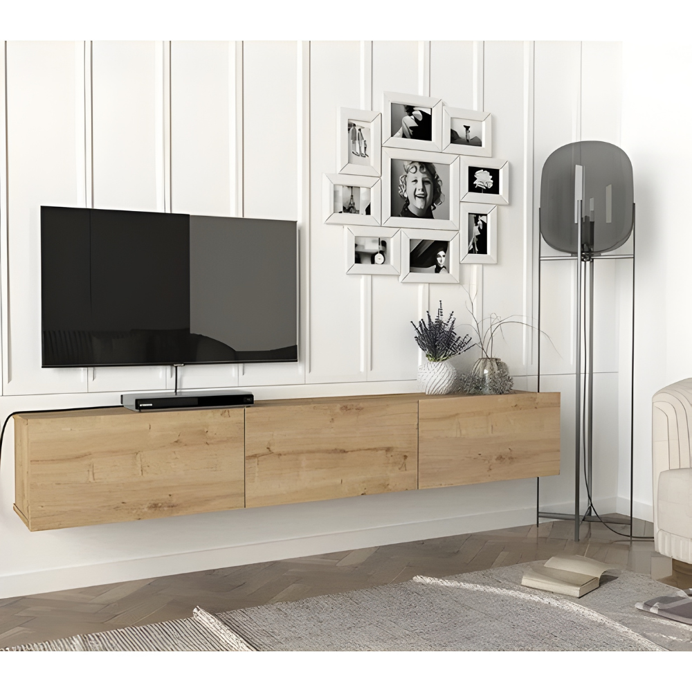 Meuble TV NUBESTA 180 cm –Chêne –