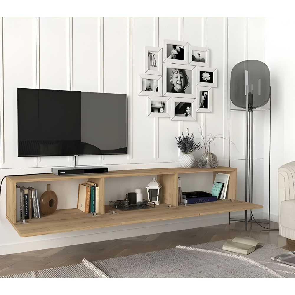 Meuble TV NUBESTA 180 cm –Chêne – – Image 3